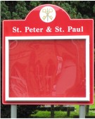 St Peter and St Paul Church Notice Board on Aluminium Posts